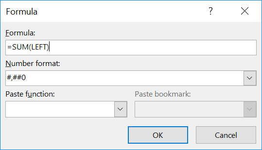 Cách chèn công thức tính toán vào bảng biểu trong MS Word