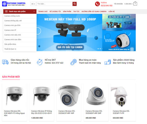 Share miễn phí full source code web bán hàng wordpress (Thiết bị Camera)
