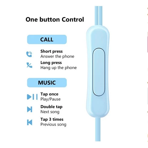 Tai Nghe Nhét Tai Có Dây & Mic Màu Macaron U19 mic thoại