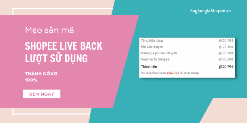 Cách săn voucher Shopee Live back số lượt sử dụng
