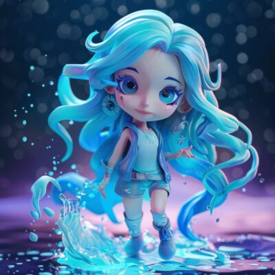 Hình ảnh chibi cung bảo bình đáng yêu