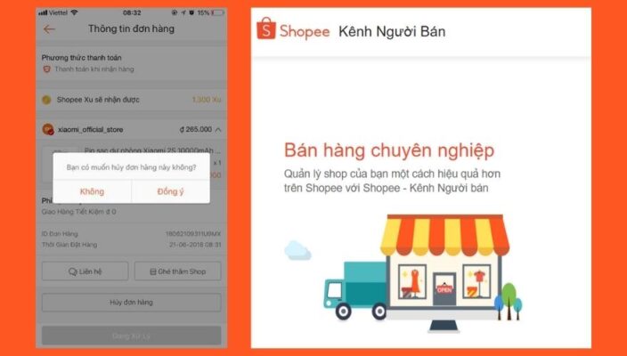 Hướng dẫn cách hủy đơn hàng bán cho chủ shop trên Shopee
