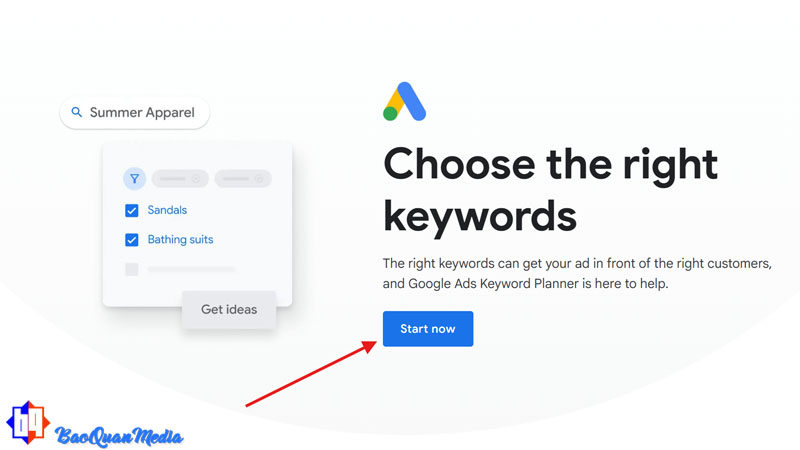 Vào Google Keyword Planner để chuẩn bị nghiên cứu từ khóa