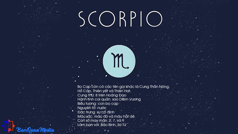 Cung thiên yết còn được gọi là cung bọ cạp