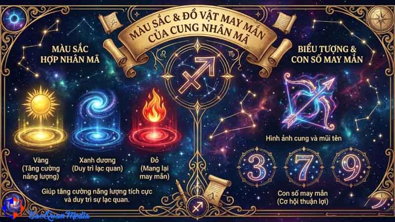 giải đáp màu hoàng đạo phù hợp cho nhân mã