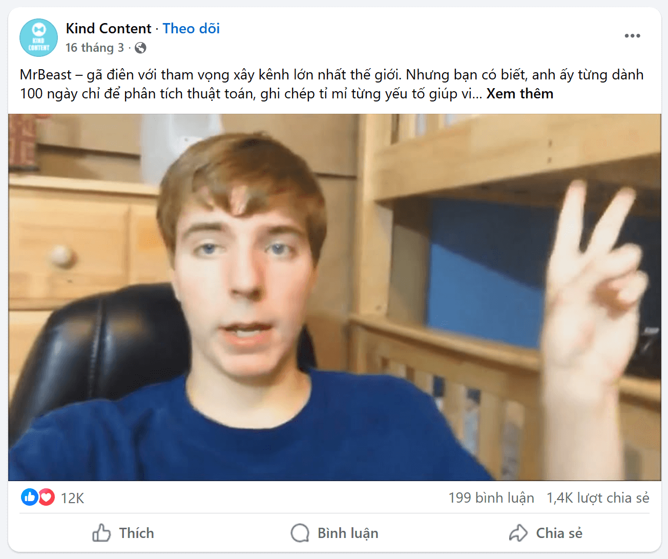 bài viết trở nên viral nhận được nhiều đánh giá tích cực