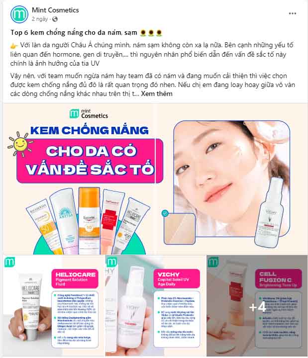 Viết nội dung về hướng dẫn khách cách chọn kem cho bạn gái