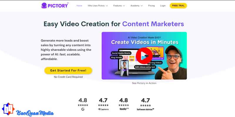 mạng affiliate Pictory